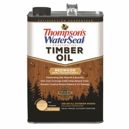 Penetrating Timber Oil, Exterior Wood Protector, Redwood, Transparent, 1-Gal.