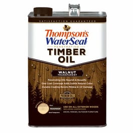 Penetrating Timber Oil, Exterior Wood Protector, Walnut, Transparent, 1-Gal.