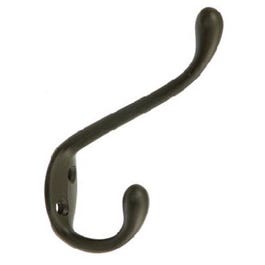 Hat & Coat Hook, Heavy-Duty, Oil-Rubbed Bronze, Holds 35-Lbs.