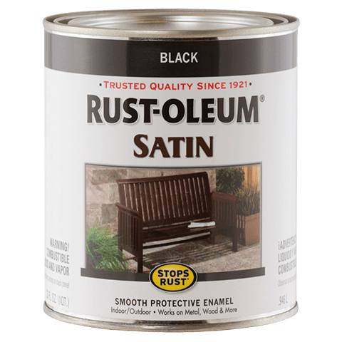 Rust-Oleum® Protective Enamel Brush-On Paint Satin Black