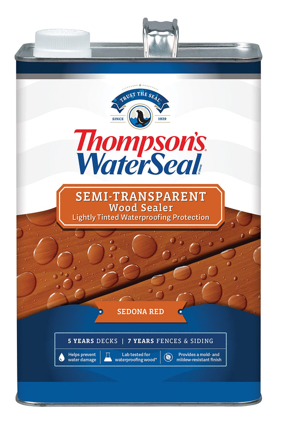 Thompson’s® WaterSeal® Semi-Transparent Wood Sealer 1 Gallon Sedona Red