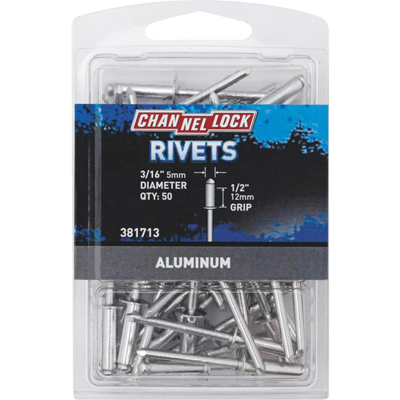 Channellock 3/16 In. Dia. x 1/2 In. Grip Aluminum Multigrip POP Rivet (50-Pack)