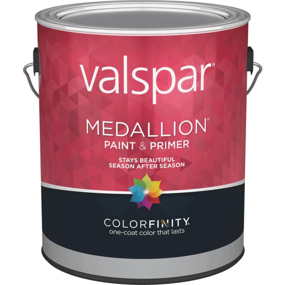 Valspar Medallion 100% Acrylic Paint & Primer Flat Exterior House Paint, White, 1 Gal.