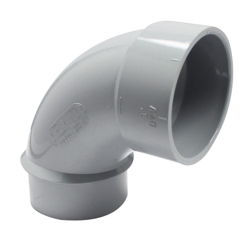 Canplas PVC DWV 90 Degree Street Pipe Elbow Spigot x Hub