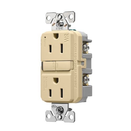 Eaton Tamper and Weather-Resistant Self-Test GFCI 15A 125V Ivory