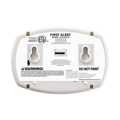 First Alert Battery-Operated Carbon Monoxide Alarm with Backlit Digital Display