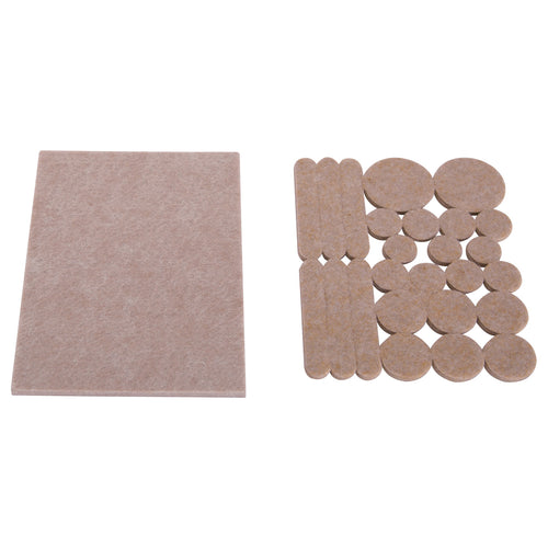 ProSource Furniture Pad Felt Cloth Beige 4-1/2 x 6, 1/2, 1, 5/8, 3/4 and 2-3/4 x 1/2 in Dia