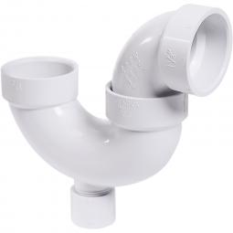 Genova PVC DWV P-Trap with Cleanout White