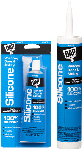 DAP 100% Silicone Window & Door Sealant 10.1 oz. White (10.1 oz, White)