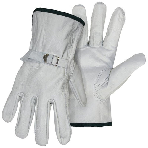 Boss Standard Grade Grain Cowhide Leather Driver Glove (Natural, Large)